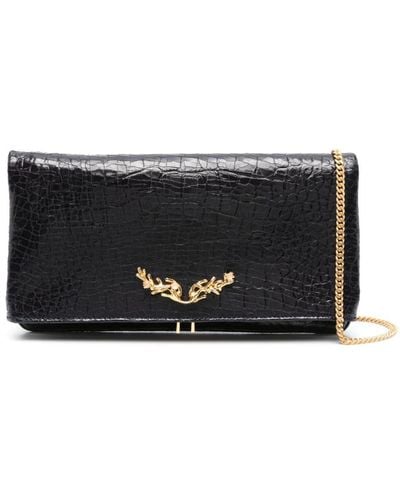 Zadig & Voltaire Goossens Rock Clutch mit Prägung - Schwarz