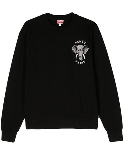 KENZO Sweater Met Olifantprint - Zwart