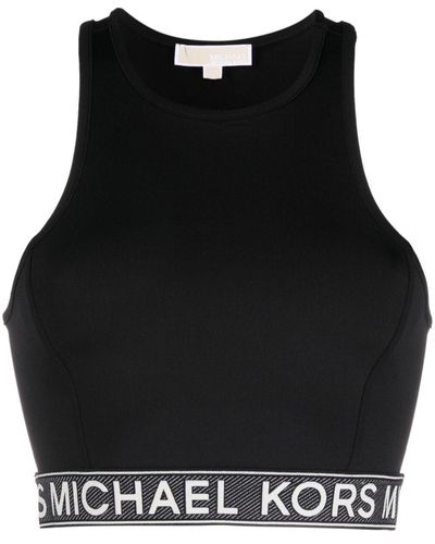 MICHAEL Michael Kors Cropped-Top mit Logo - Schwarz