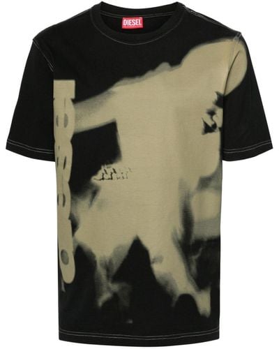 DIESEL T-just-n13 Katoenen T-shirt - Zwart