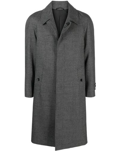 Lardini Single-breasted Peaked Coat - Grey