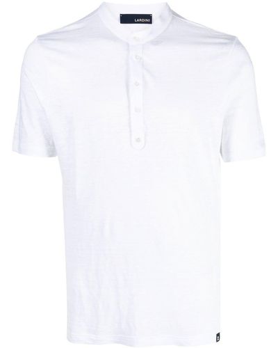 Lardini Poloshirt aus Leinen - Weiß
