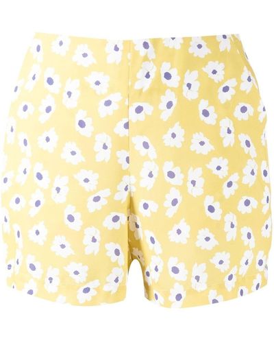 Bambah Daisy-print Shorts - Yellow