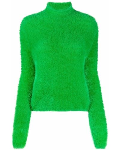 Stella McCartney Fur Free Fur Rollneck Sweater - Green