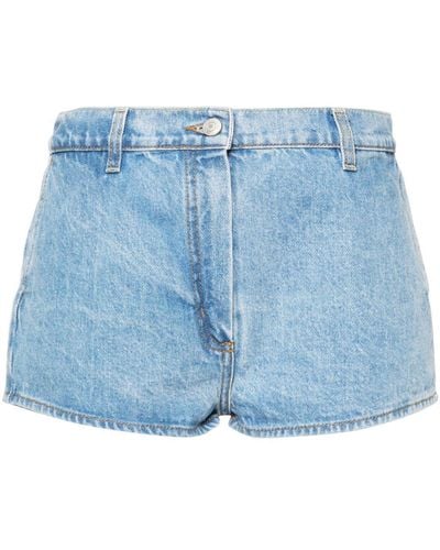 Magda Butrym Washed-denim mini shorts - Blu