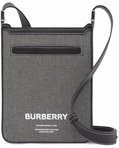 Burberry Kuriertasche mit Horseferry-Print - Grau