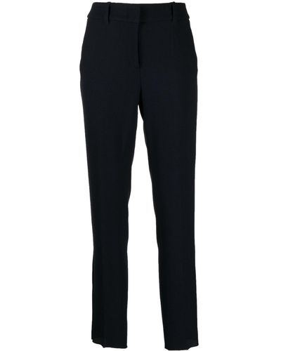 Emporio Armani Mid-rise Cropped Trousers - Blue