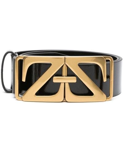 Zimmermann Monogram Leather Waist Belt - Zwart