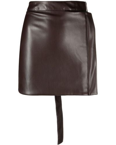 Eckhaus Latta High-waisted Belted Mini Skirt - Brown