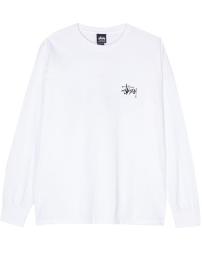 Stussy Basic Stussy Long-sleeve T-shirt - White