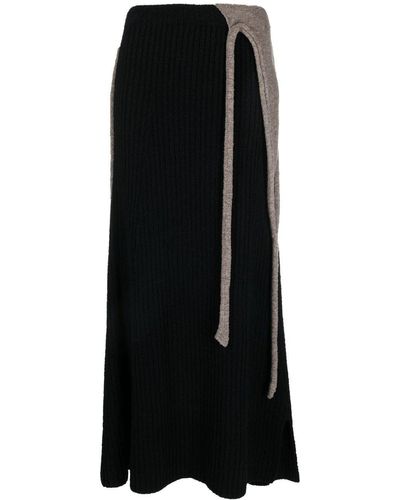 OTTOLINGER Ribbed-knit Boucle Maxi Skirt - Black