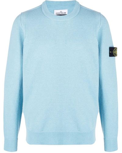 Stone Island Katoenen Sweater - Blauw