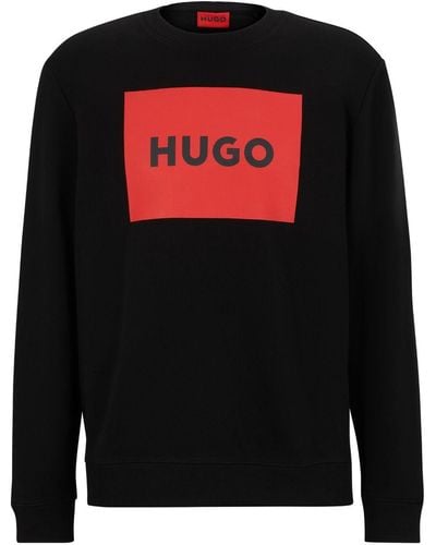 HUGO ロゴ スウェットシャツ - ブラック