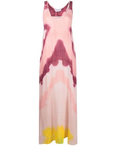 Gabriela Hearst Niki Tie-dye Cashmere Dress - Pink