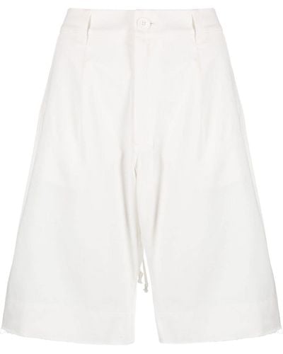 VAQUERA Lace-up Cotton Knee-length Shorts - White