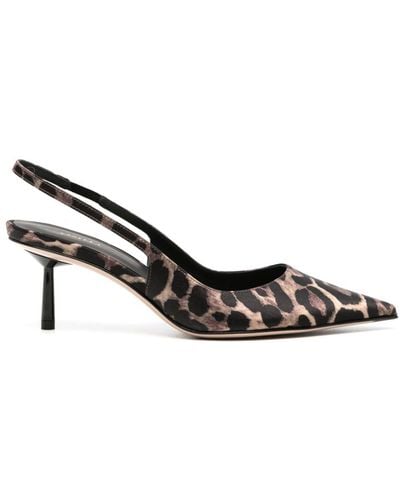 Le Silla Bella 60mm Leopard-print Court Shoes - Black