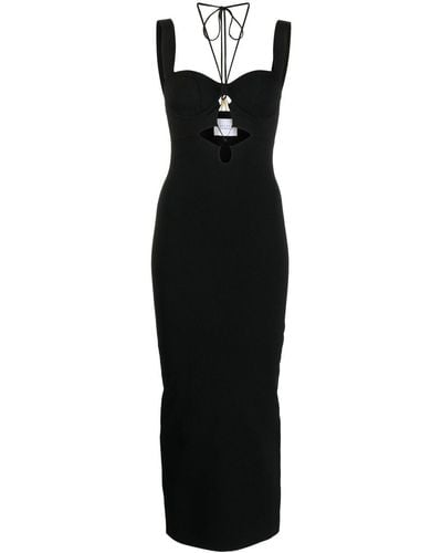 Galvan London Kali Cutout-detail Dress - Black