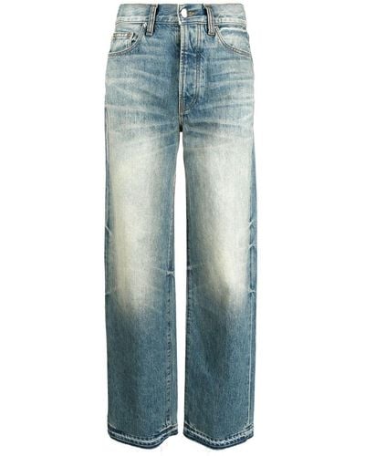 Amiri Gerade Jeans im Distressed-Look - Blau