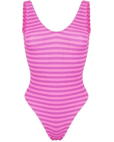 Bondeye Mara Striped Bodysuit - Pink