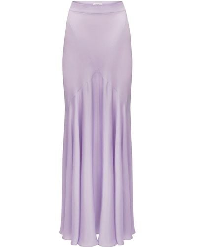 Nina Ricci Satin Maxi Skirt - Purple