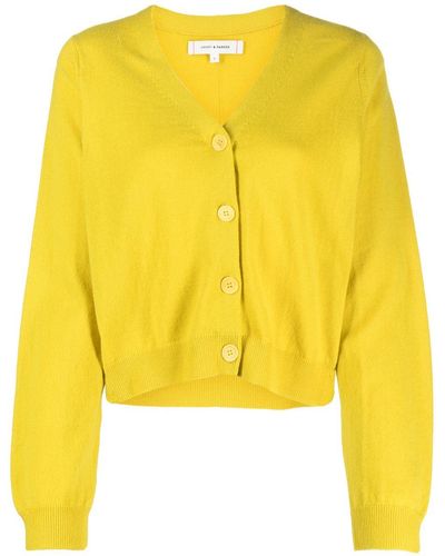 Chinti & Parker V-neck Cropped Wool Cardigan - Yellow
