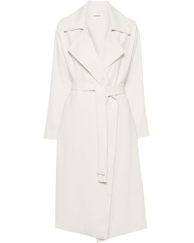 P.A.R.O.S.H. Belted Trench Coat - White
