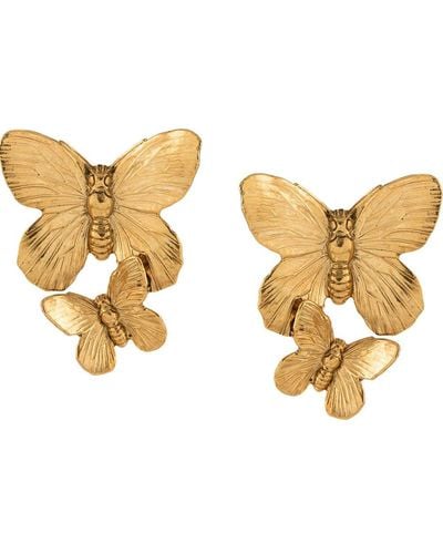 Jennifer Behr Peri Butterfly-motif Earrings - Metallic