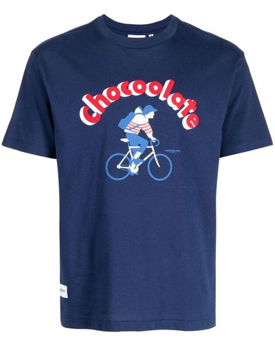 Chocoolate ロゴ Tシャツ - ブルー