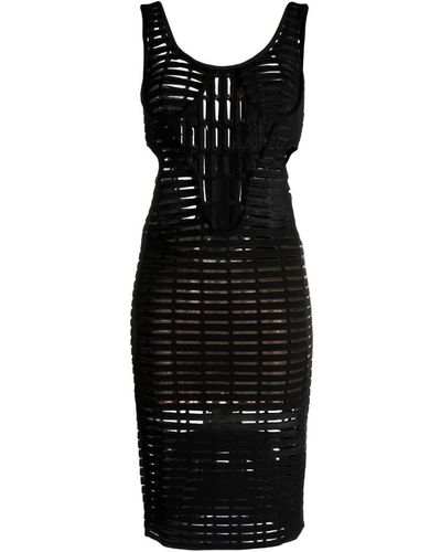 Genny Iconic Cut-out Midi Dress - Black