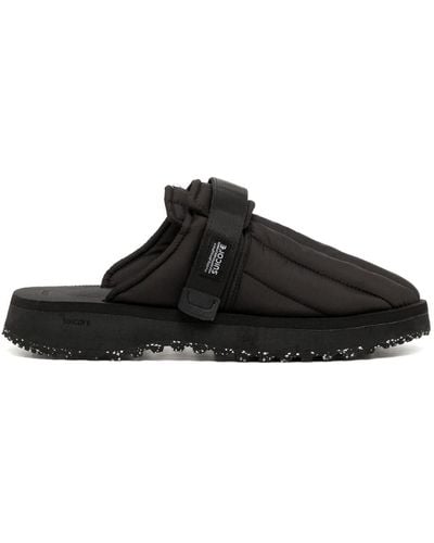 Suicoke Zavo Quilted Round-toe Slippers - Black
