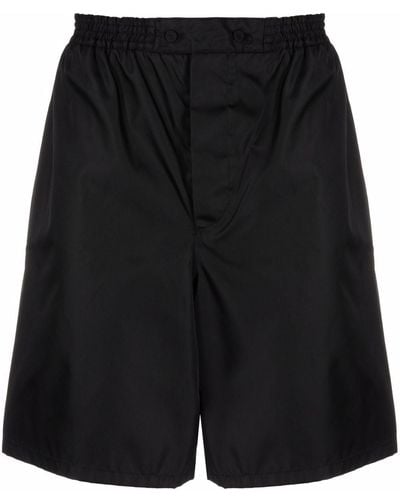 Prada Bermuda Shorts Met Elastische Taille - Zwart
