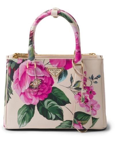 Prada Galleria Saffiano Leather Handbag - Pink