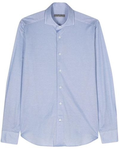 Corneliani Camisa de piqué - Azul