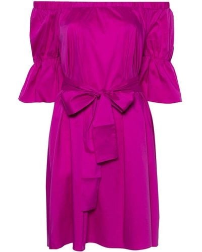 Liu Jo Off-shoulder Poplin Dress - Pink