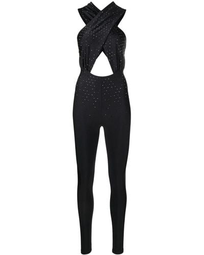 ANDAMANE Hola Crystal-embellished Jumpsuit - Black