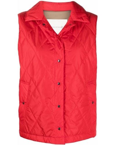 Mackintosh Annabel Sleeveless Quilted Jacket - Red