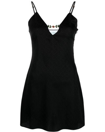 Casablancabrand Mini-jurk Met Jacquard - Zwart