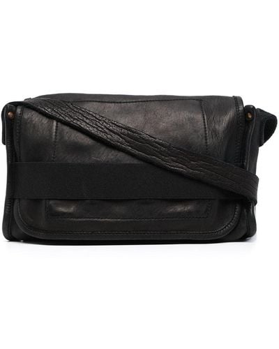 Guidi Multi-pouch Leather Messenger Bag - Black