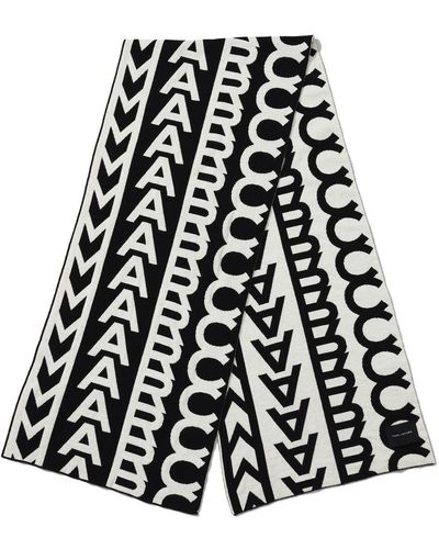 Marc Jacobs The Monogram Knitted Scarf - Black