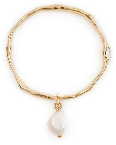 Ami Paris Crash Pearl-drop Bracelet - White