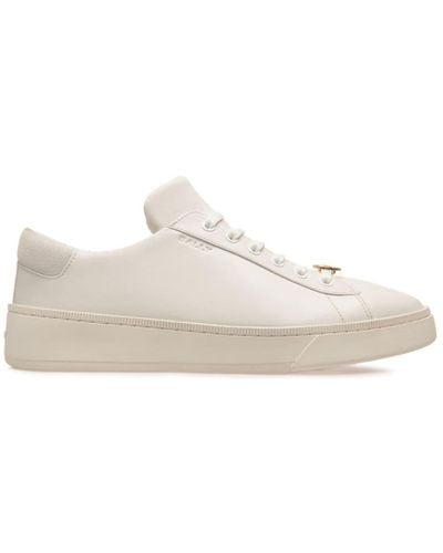 Bally Ryver Leather Trainers - White