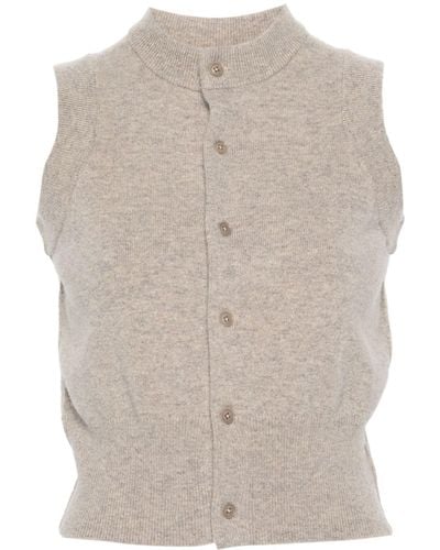 Extreme Cashmere N°193 Corset Knitted Vest - Natural