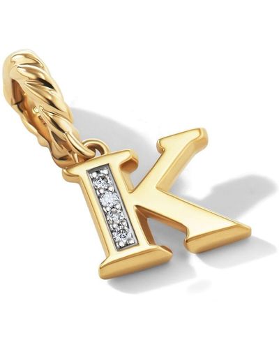 David Yurman Prendente K in oro giallo 18kt con diamanti - Metallizzato