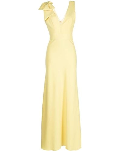 Bambah Bow-detail Maxi Dress - Yellow