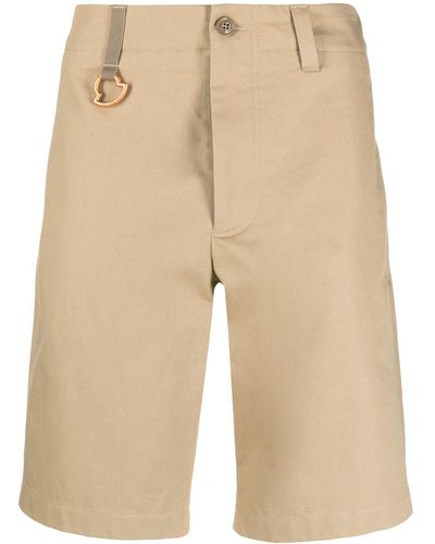 Moncler Cotton Bermuda Shorts - Natural