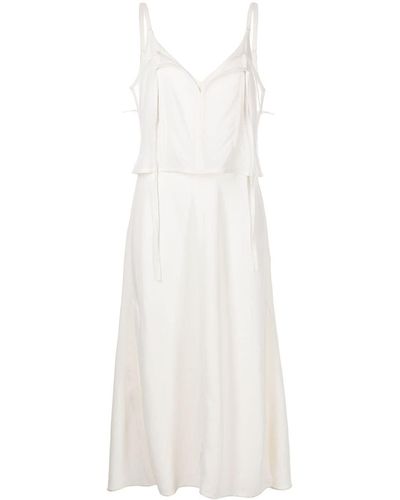 3.1 Phillip Lim Vestido midi deconstruido - Blanco