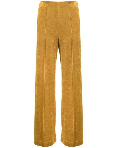 Viktor & Rolf Wide-leg Velvet Pants - Yellow
