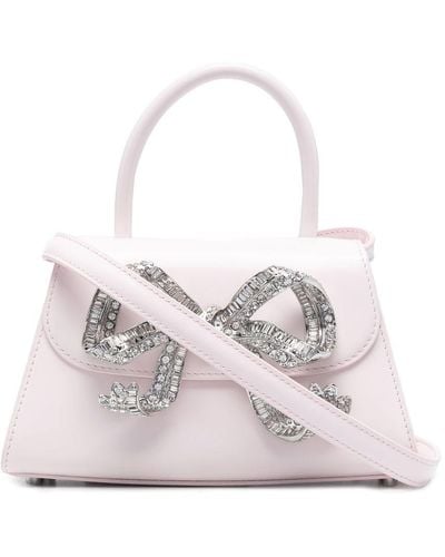 Self-Portrait Bow-embellished Tote - White