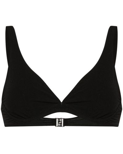 Isabel Marant Petra Plunging Bikini Top - Black