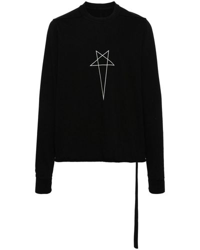 Rick Owens Sweater Met Logoprint - Zwart